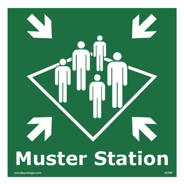 IMO Muster Station Sign