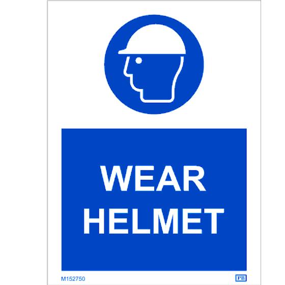 IMO Wear Safety Helmet Sign