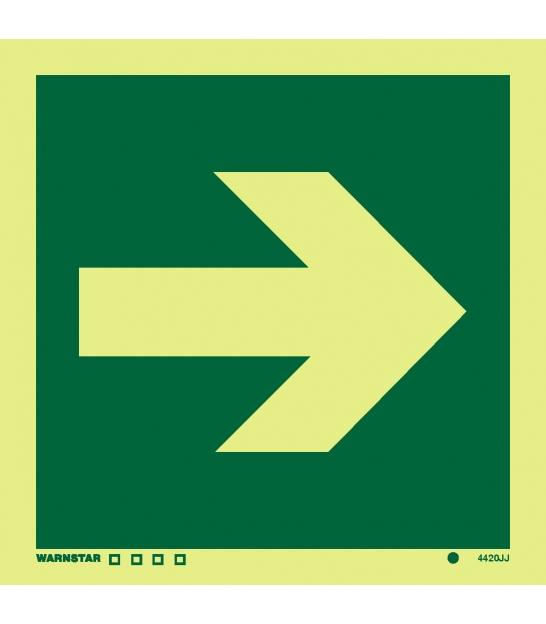 Photoluminescent Directional Arrow Sign